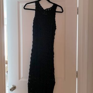 Black Crochet Dress